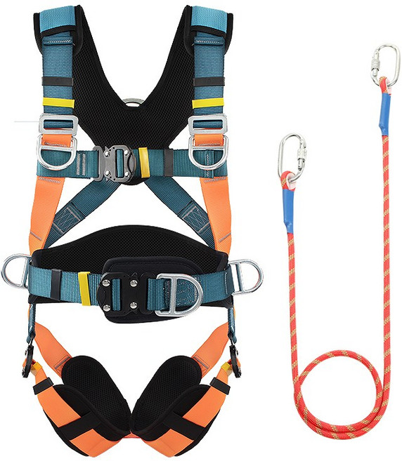 암벽 고소 작업 하네스 엑스 반도 그네식 벨트, 단일작은후크1.8미터