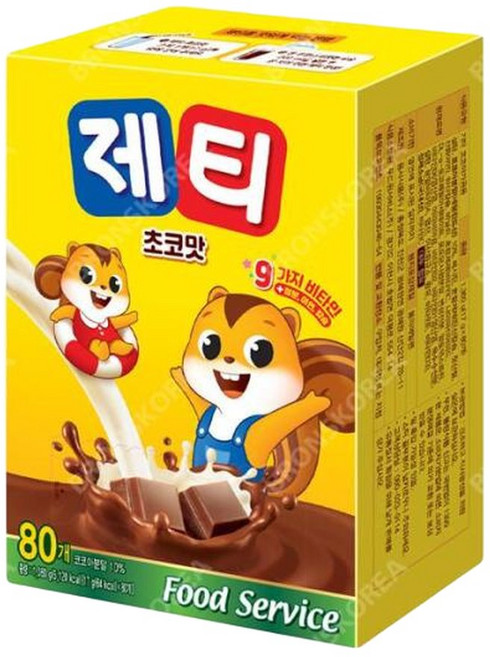 동서 제티 초코렛맛 80T 핫초코 코코아 초콜릿 초코우유, 9g, 1개, 80개입
