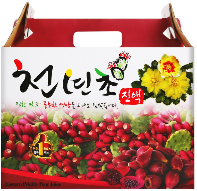 건강중심 국산 천년초 열매 즙 진액, 60개, 100ml