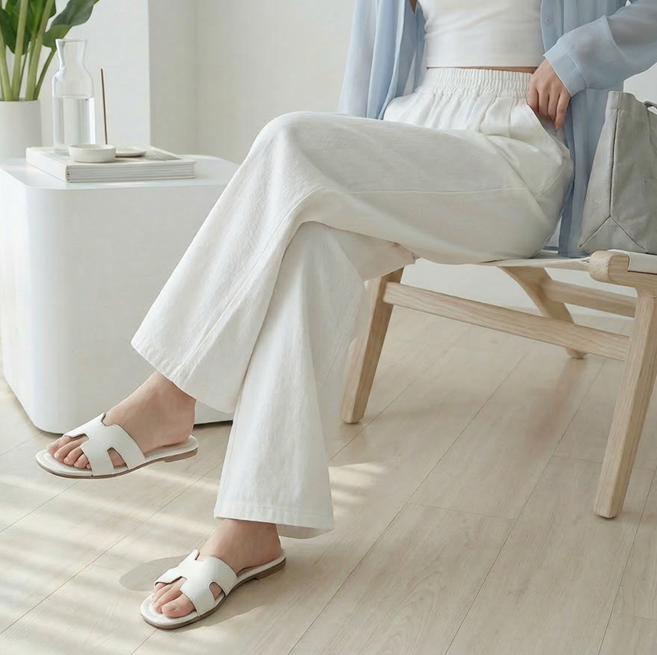 스타일아유 여성 여름 밴딩 데님 와이드팬츠 투핀턱 하이웨스트 루즈핏 롱 청바지 DN0961