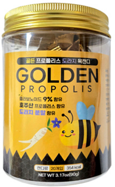 골든 프로폴리스 도라지 목캔디 시원한사탕, 90g, 1개