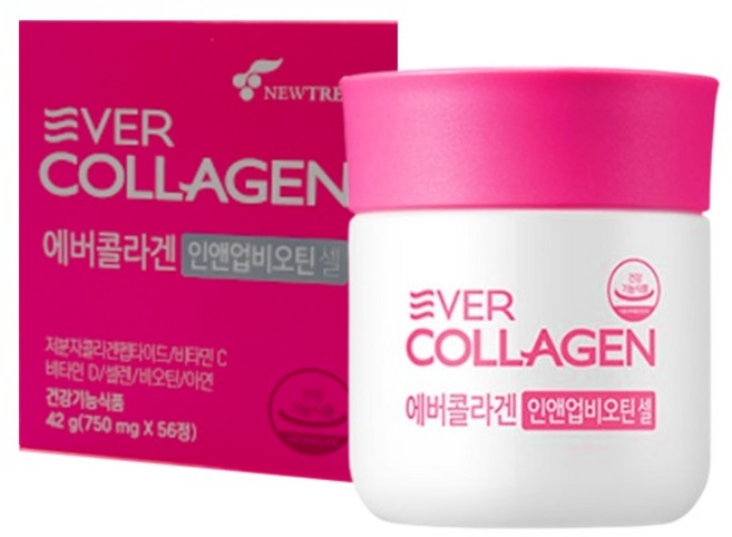 에버콜라겐 인앤업 비오틴 셀 750mg x 56정, 13개