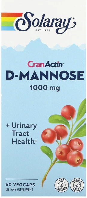 Solaray CranActin 함유 D-만노스 요도관 건강 베지캡슐 60정, Solaray CranActin 함유 D-만..., 1개 - 쿠팡