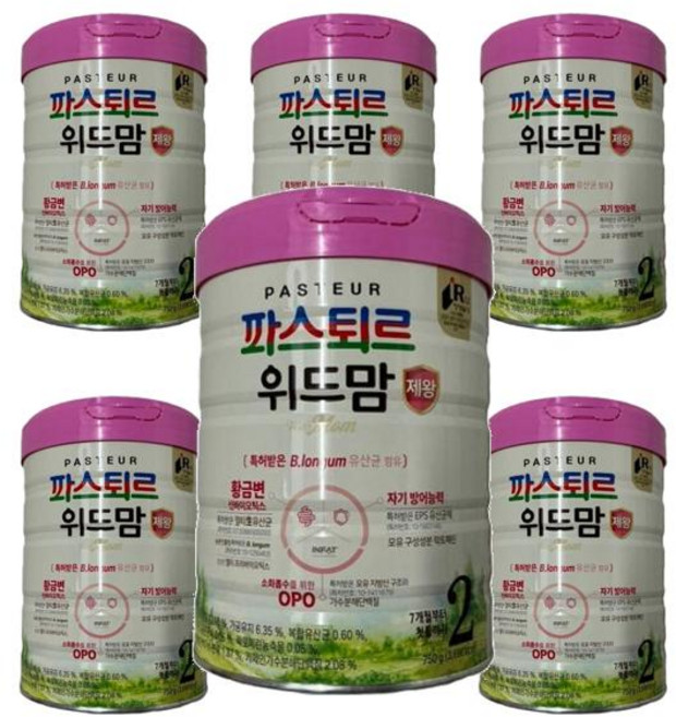 [20ml스푼 SET] 위드맘 제왕 2단계 [7개월부터~첫돌까지] 파스퇴르, 54개, 750g