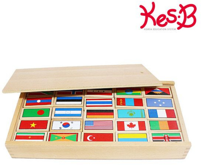 [캐스B]튼튼 만국기도미노원목박스(1611), 1개