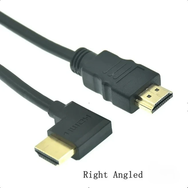 호환 HD 남성-HDMI 호환 A 타입 업다운 왼쪽 오른쪽 각도 90도 남성 HD 연장 케이블 HD 1.4v 앵글 케이블 5