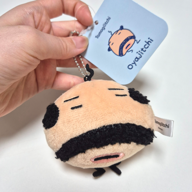 반다이 정품 다마고치 인형 키링 마스코트 인형 오야지치 9.5cm 단초미, 1개, 살색