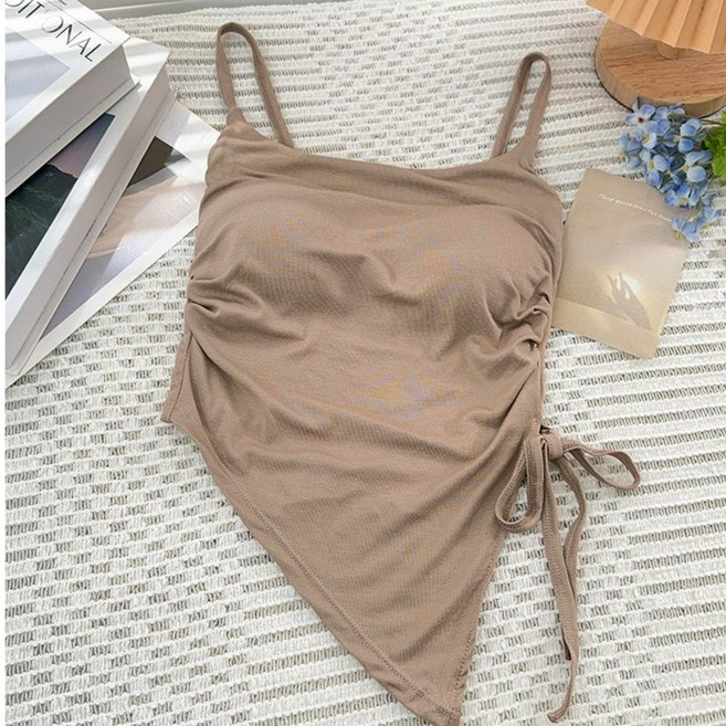 밸리스토리 베리 스퀘어넥 스트랩 이너캡 나시 탱크탑 댄스복