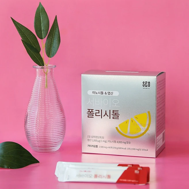 서바이오 폴리시톨 2.5g x 60포 임신준비 영양제 이노시톨 4g 엽산 레몬맛엽산, 150g, 1개 - 쿠팡
