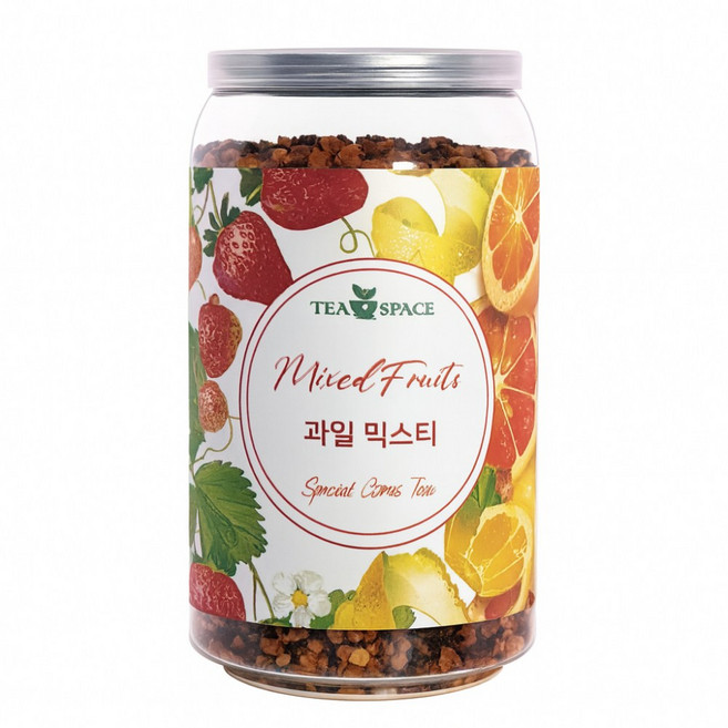 [티스페이스] 향긋한 프리미엄 과일믹스차 스트로베리, 120g, 1개입, 1개