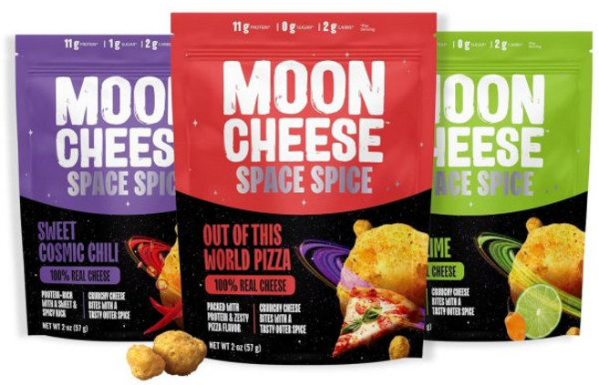 과자 칩 Moon Cheese 문 치즈 우주 향신료 피자 바삭한 단백질이 풍부한 간식 케토 친화적 100% 저탄수화물 글루텐 프리 무설탕, Variety Pack, 2 온스 (3팩)