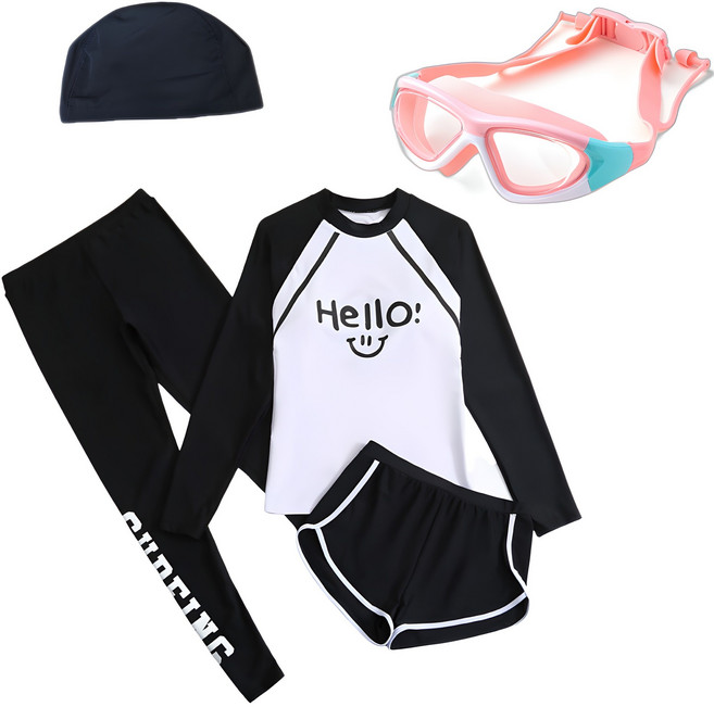 팝키즈 헬로 주니어 수영복 래쉬가드 5종세트