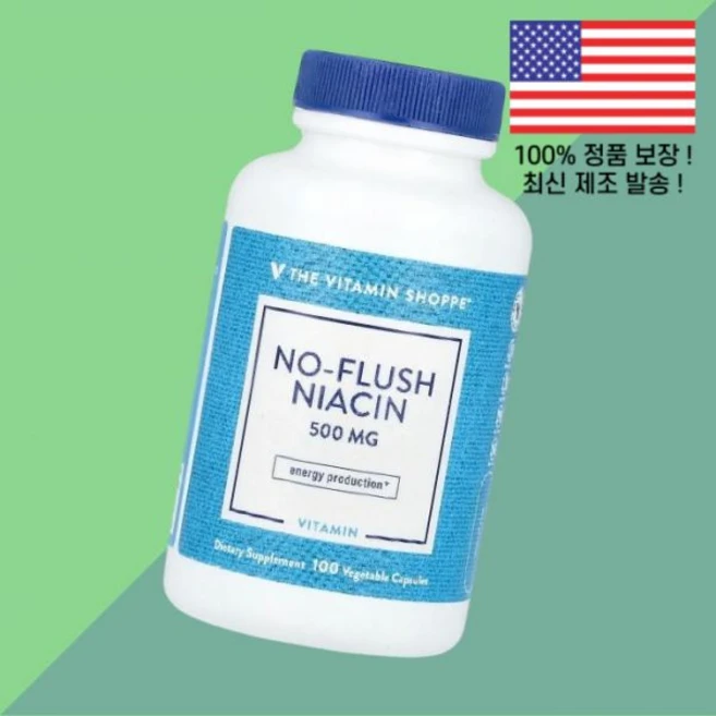 더 더비타민쇼피 노 플러시 나이아신 500mg 식물성 베지캡슐 100정 The Vitamin Shoppe No Flush Niacin 100 Vegetable Capsules - 쿠팡