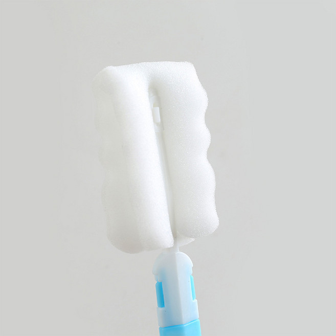 텀블러 컵 와인잔 젖병 세척 전용 기다란 스펀지 수세미 세척솔, 1개, 랜덤