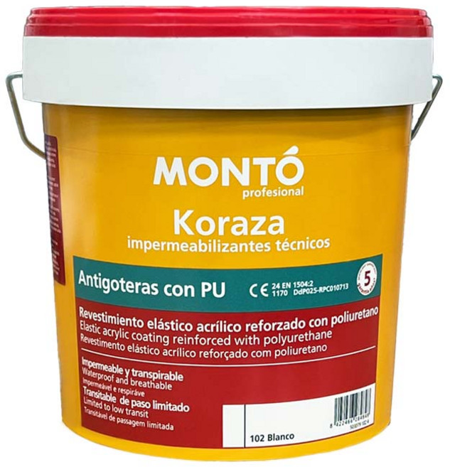 코라자 스페인 정품 쿨루프 수용성 햇빛차단 옥상 외벽 차열방수페인트 백색 4L, 1개