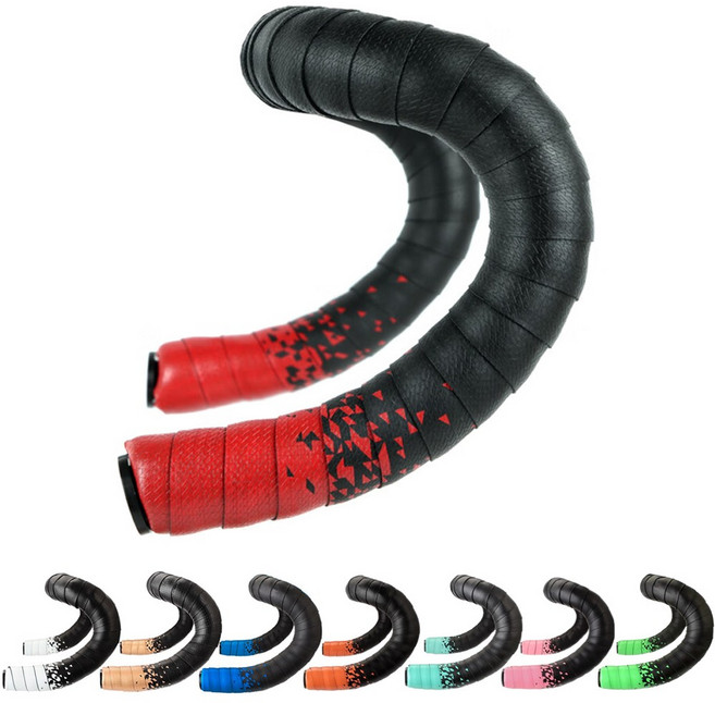 BTR 자전거 바테잎 핸들바 그립 테이프 투톤, 1개, 투톤(레드)