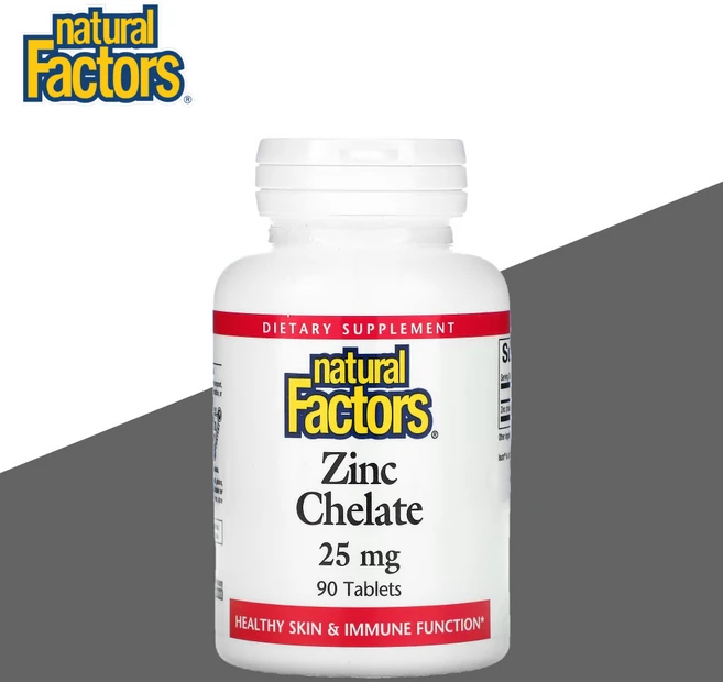 네추럴팩터스 아연 킬레이트 25mg 타블렛, 1개, 90정 - 쿠팡