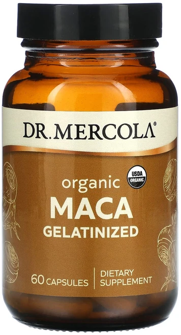 Dr. Mercola 젤라틴화 유기농 마카 1000mg 캡슐 60정(캡슐 1정당 500mg), DrMercola젤라틴화유기농마카1000mg캡슐60정캡, 1개, 60정 - 쿠팡