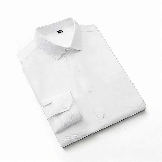 ANYOU 남성 캐주얼 비즈니스 셔츠 편안한 봄가을용 직장인 셔츠