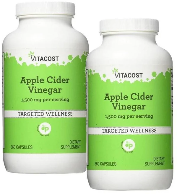 비타코스트 애플사이다비니거 1500mg 캡슐 Vitacost Apple Cider Vinegar, 2개, 360정 - 쿠팡