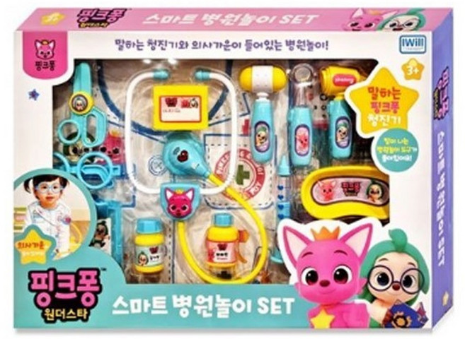 아이윌 핑크퐁 스마트 병원놀이세트, 1개