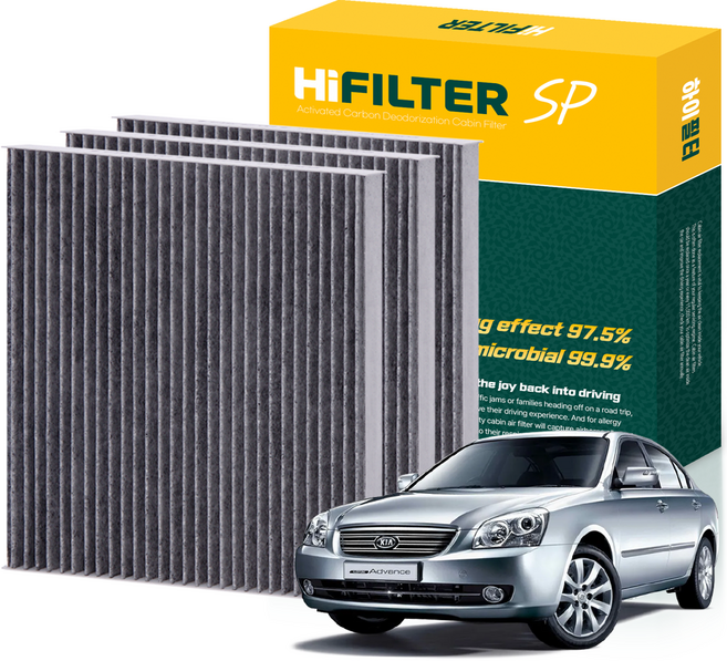 하이필터 기아 자동차 로체 활성탄 에어컨필터, 3개, 로체 어드밴스 (MG) HI-C003
