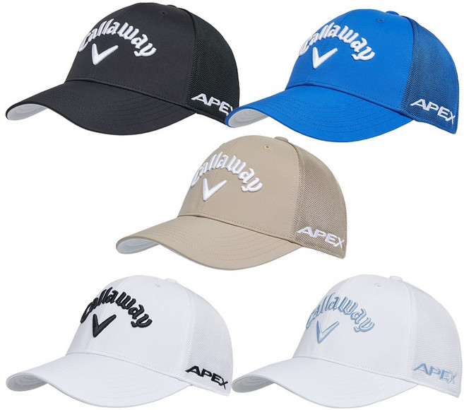 캘러웨이 (24)투어라이트 메쉬 볼캡 골프모자, (화이트), 1개