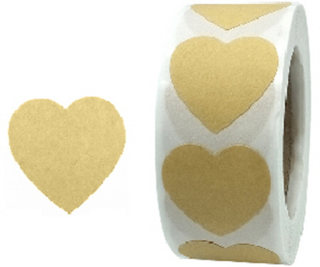 바이트 하트 컬러 스티커, 1개, 크라프트