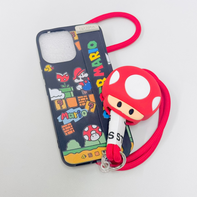 마리오 버섯 머쉬룸 캐릭터스트랩 마이브키즈폰 ZEM폰 포켓몬에디션3 ATM150 초등폰케이스