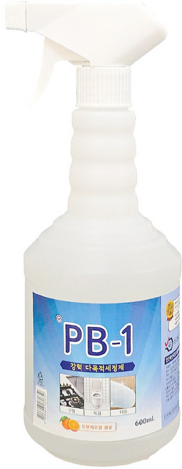 피비원 PB-1 600ml 분무기형 오렌지향 초강력 다목적 세정제, 1개