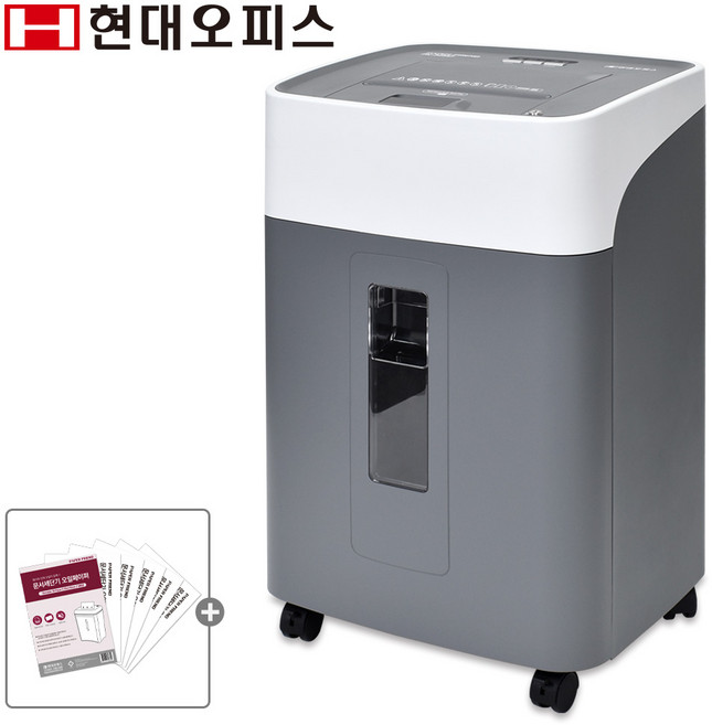 현대오피스 페이퍼프랜드 자동급지 문서세단기 PK-340AF (+오일페이퍼) 자동 세단 300매 40L 파지함 대형 사무실 서류파쇄기 세절기, 단품