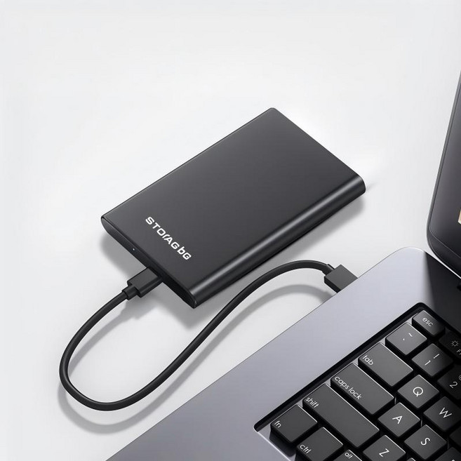 STORAGBA 휴대용 USB3.0 외장하드, 블랙, 500GB
