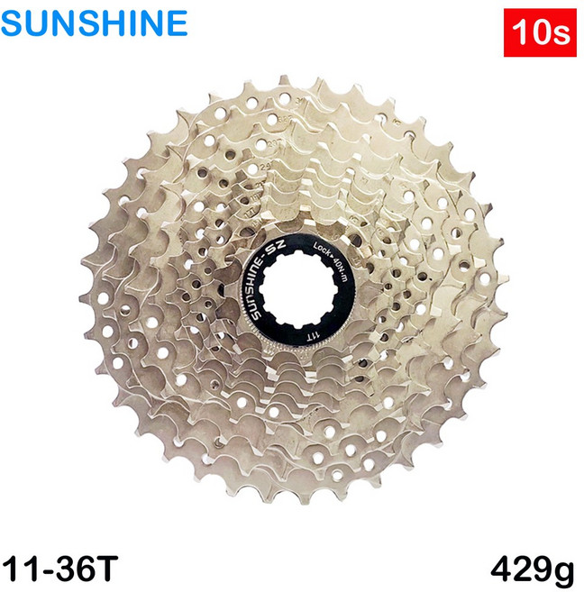 [썬샤인]자전거 스프라켓/MTB 10단 11-36t 429g 시마노 HG바디용 카세트, 1개
