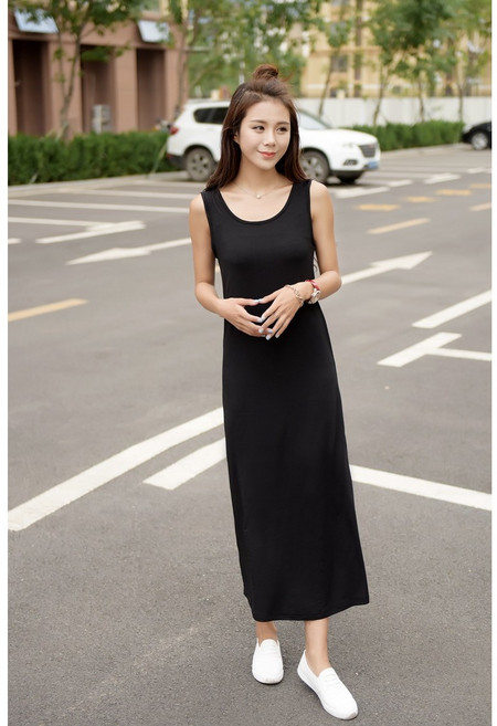 아이엠 빅사이즈 44~88사이즈 민소매 롱나시 원피스