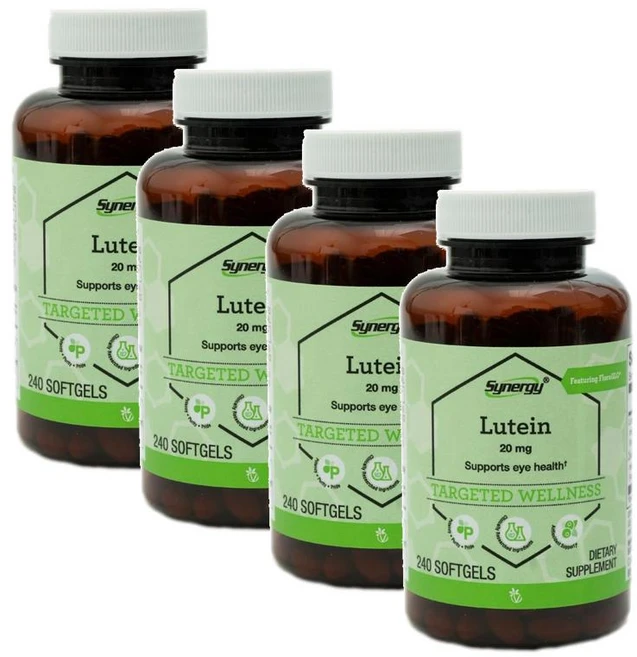 비타코스트 시너지 루테인 위드 제아잔틴 FloraGLO 20mg 소프트젤 Vitacost Synergy Lutein with Zeaxanthin, 240정, 4개 - 쿠팡