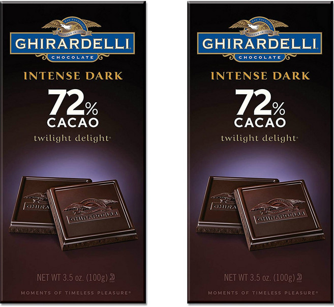GHIRARDELLI 鷹牌 濃鬱72%可可暮光之戀黑巧克力, 100g, 2個