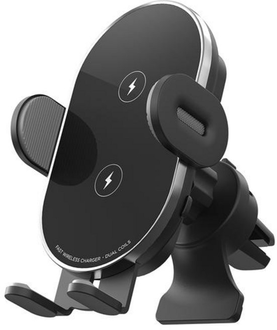(스틸리) 듀얼 코일 차량용 무선 충전 거치대 15W X1 PRO, 블랙