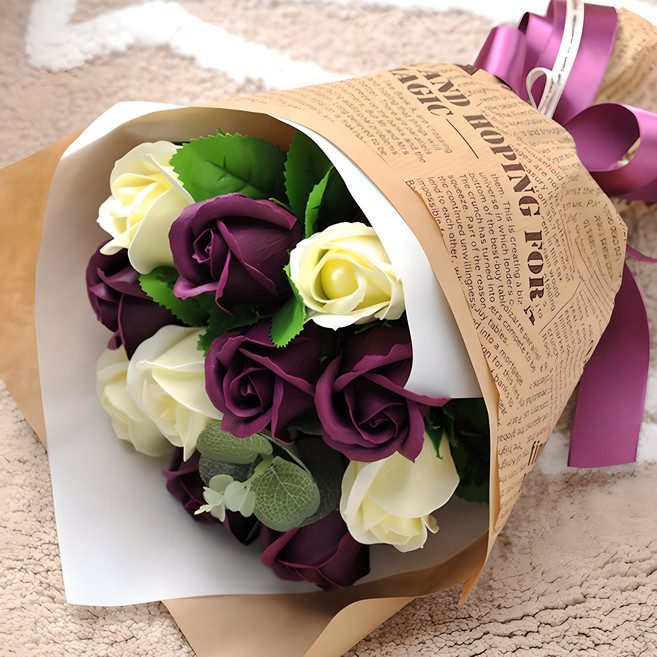 행복한세상 비누꽃 로즈다발, 멜롯, 1개