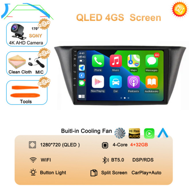 안드로이드 15 자동 자동차 라디오 비디오 멀티미디어 플레이어 Iveco Daily 2013-2021 CarPlay 네비게이션 GPS Autoradio QLED 터치 스크린, [14] 4G 32G AHD