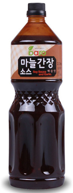 바로 마늘간장소스 2.2kg 업소용 마늘 갈릭 소스, 매운맛, 8개