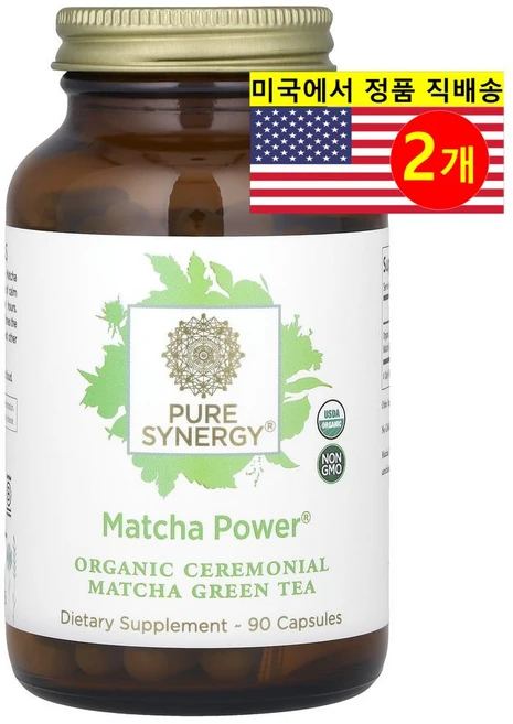 Pure Synergy 퓨어 시너지 말차 파우더 Matcha Power 90정, 2개 - 쿠팡