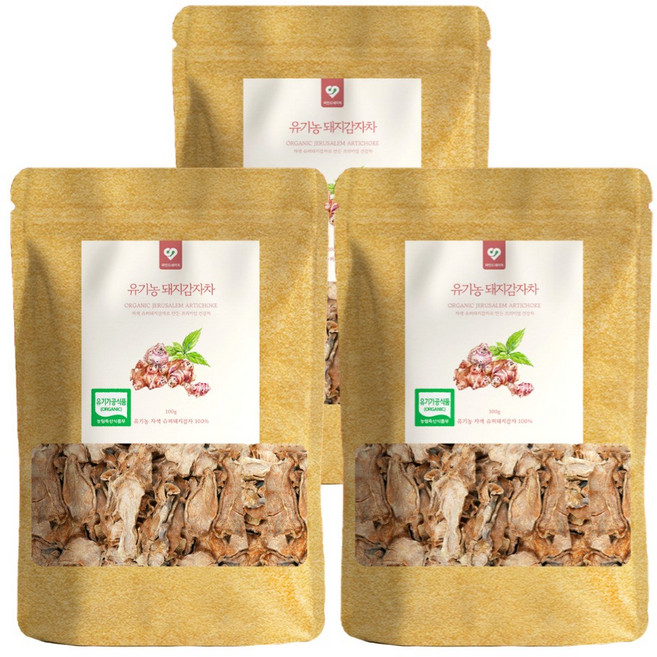 국산 볶은 유기농 돼지감자차, 3개, 1개입, 100g