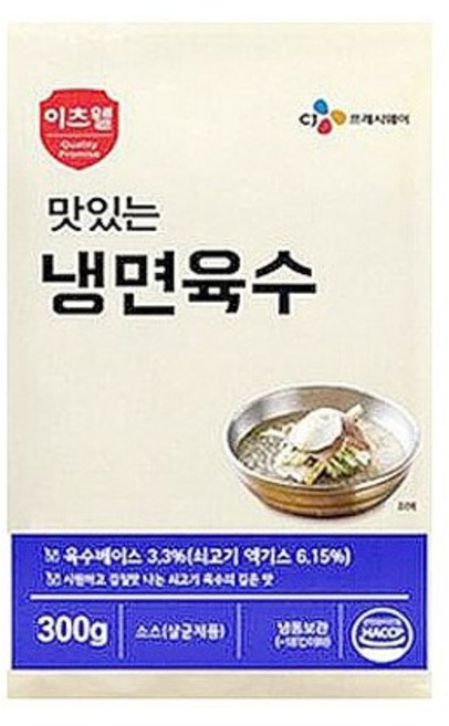 CJ프레시웨이 이츠웰 맛있는 냉면육수 단품, 300g, 30개