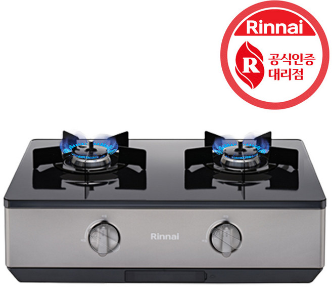 린나이 프리스탠딩 가스레인지 2구 방문설치, RT-1080IJ, LPG