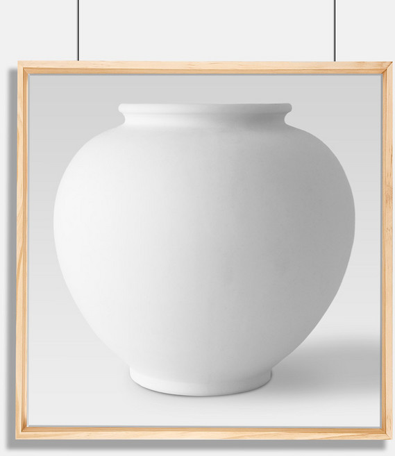 대성 달항아리 액자 복들어오는 행운 거실 현관 풍수 캔버스, 01.라이트그레이, 올림액자