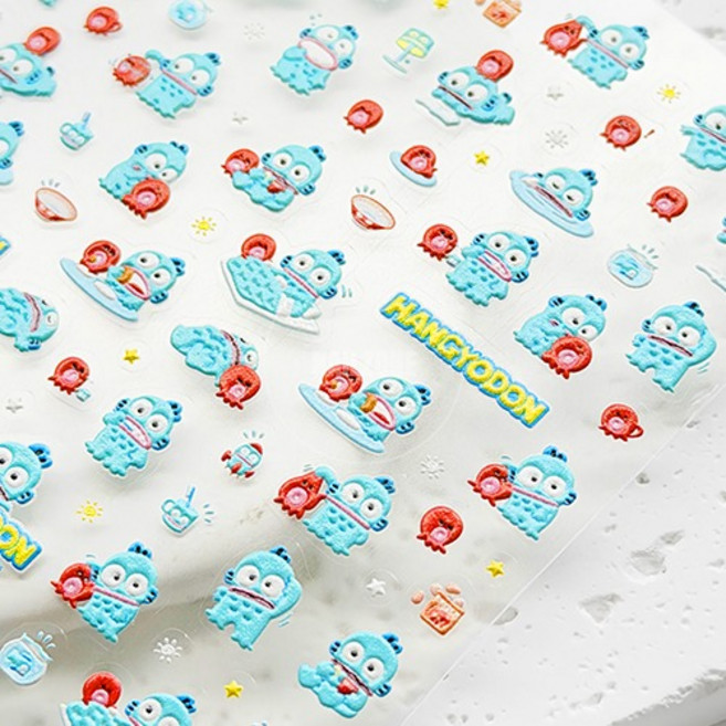 엠보 한교동과 사유리 캐릭터네일스티커 RN014