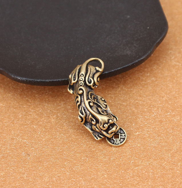 뚱보 2매입 황동 풍수 악세사리 열쇠고리 부자재, 비휴 대 황동, 2개