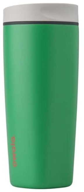 Owala SmoothSip 슬라이더 단열 스테인리스 스틸 커피 텀블러, 1개, 591ml, 그린