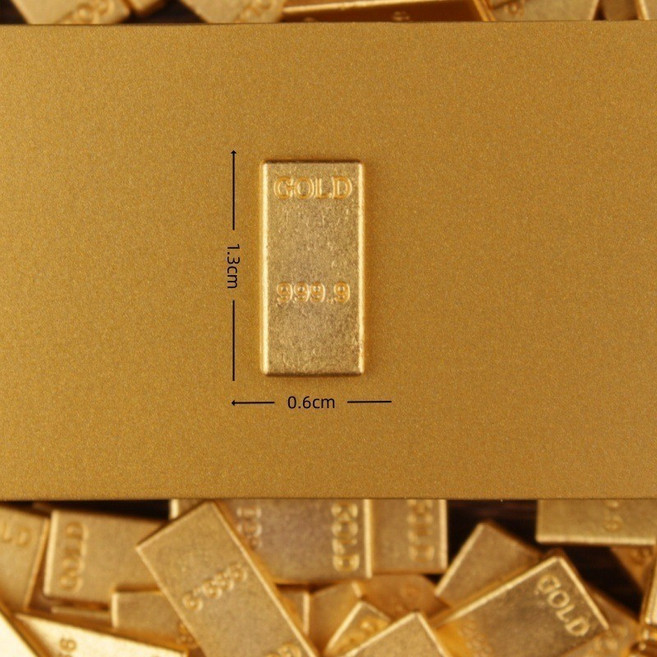 金色小算盤 迷你小元寶 聚寶盆擺件, 40個, 金條