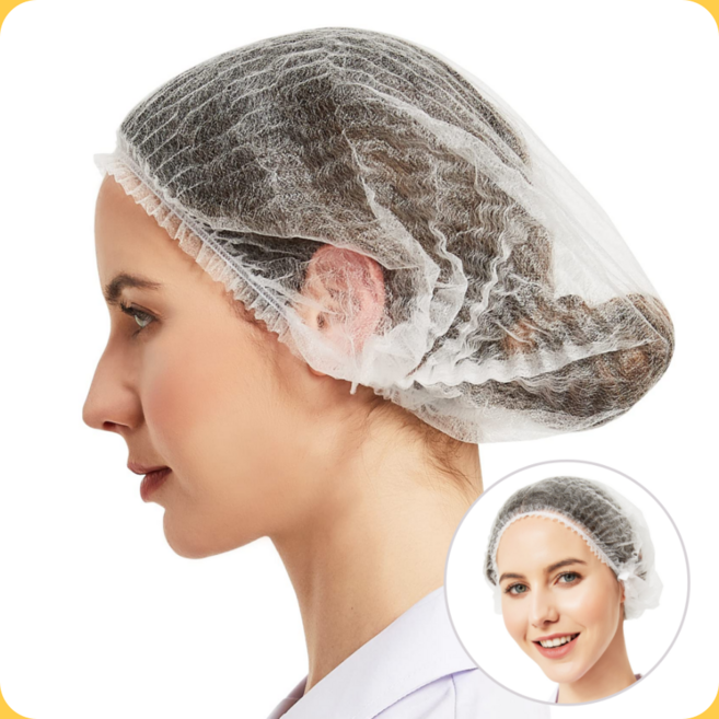 픽스쿤 일회용 위생모자 부직포 식품가공 위생 헤어캡, 300개, 화이트